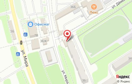 СберБанк России на улице Мира, 36 в Новомосковске на карте