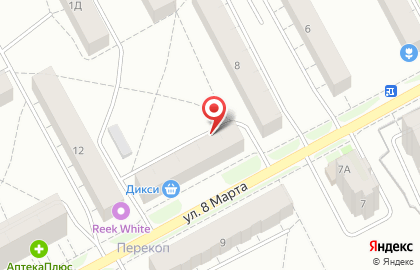 Ярославский филиал Банкомат, АКБ Московский индустриальный банк на улице 8 Марта на карте