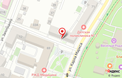Продовольственный магазин на улице Карла Маркса на карте