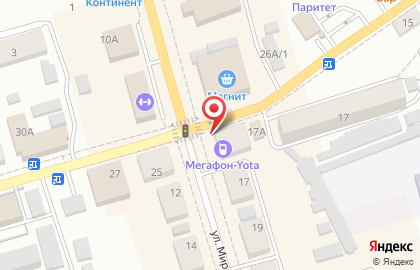 Фирменный салон Мегафон на улице Горняков на карте