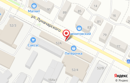 Магазин Рубль Бум и 1b.ru на улице Луначарского на карте