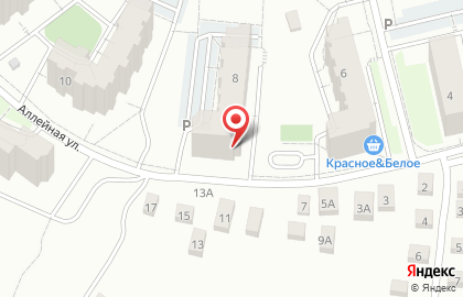 Продовольственный магазин Подворье на Аллейной улице на карте