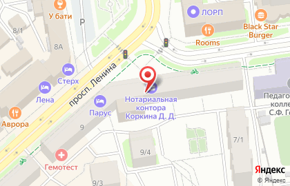 Фирменный магазин охлажденного мяса, мясной продукции и полуфабрикатов Мясное изобилие на проспекте Ленина на карте