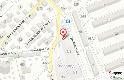Киоск по продаже муки и круп в Линейном переулке на карте