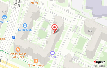 Пиццерия Додо Пицца на улице Генерала Кравченко на карте