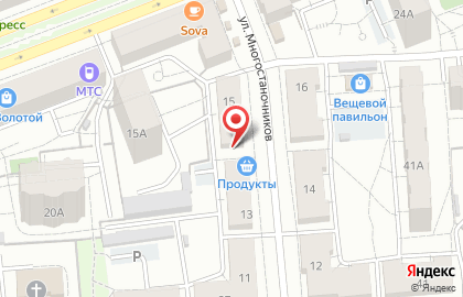 Магазин Гастроном №3 в Чкаловском районе на карте