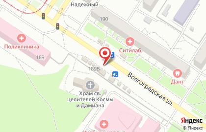 Киоск по продаже фастфудной продукции на Волгоградской улице на карте