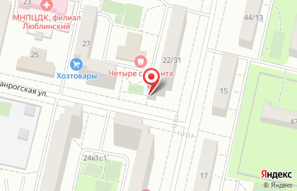 Штаб народной дружины Юго-Восточного административного округа на Новороссийской улице на карте
