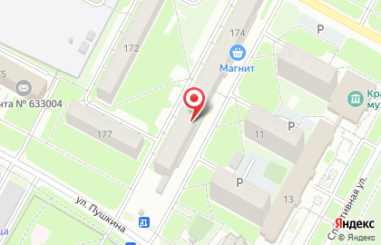 Пекарня Бородинская на улице Островского на карте