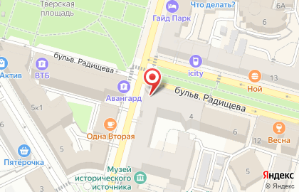 ТверьАпартОтель на бульваре Радищева на карте