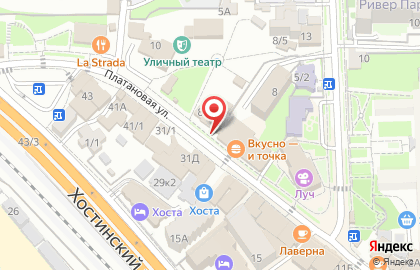 Магазин профессиональной косметики КрасиваЯ на Платановой улице на карте