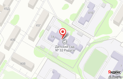 Детский сад №32 на Комсомольском проспекте на карте
