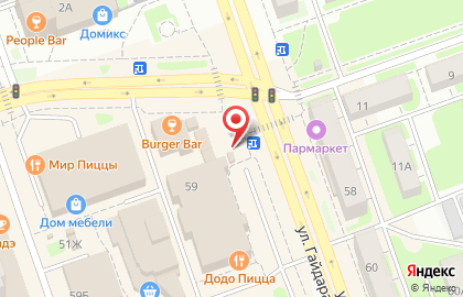 Банкомат, Райффайзенбанк, ЗАО, Нижняя часть города на улице Гайдара на карте
