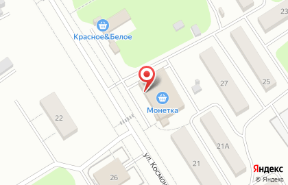 Магазин Монетка на улице Космонавтов в Солнечном на карте