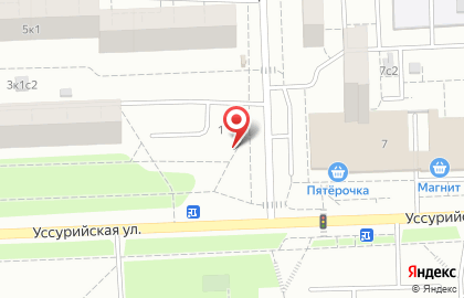 Аист на Уссурийской улице на карте