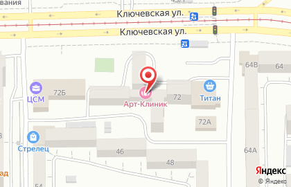 Центр косметологии Арт-клиник в Октябрьском районе на карте