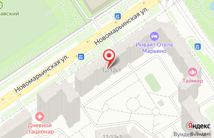 Досугово-развивающий центр Радуга на Новомарьинской улице на карте