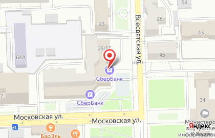 Терминал СберБанк в Кирове на карте