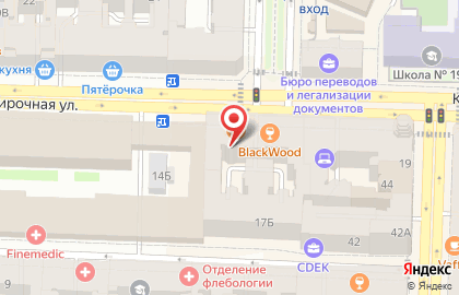 Паб Dublin Pub & Blackwood на Кирочной улице на карте