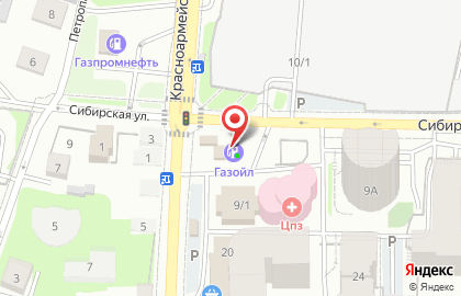 Газойл на Сибирской улице на карте