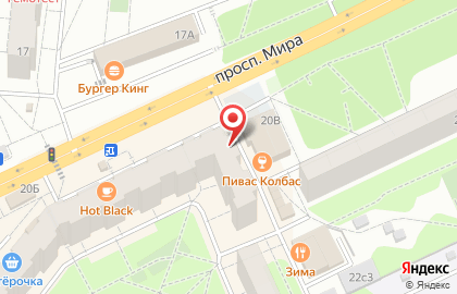 Союзпечать на улице Мира на карте