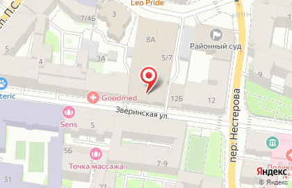 Цветочный салон Оранж в Петроградском районе на карте