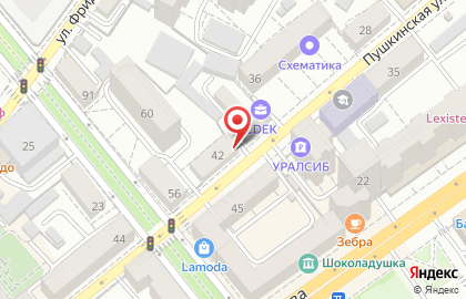 1001 Карта - изготовление пластиковых карт на Пушкинской улице на карте