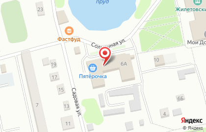 Супермаркет Магнит на Садовой улице на карте