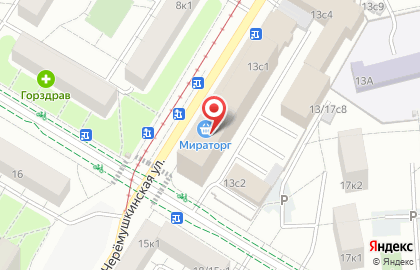 Супермаркет Мираторг в Москве на карте