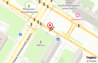 Киоск по продаже мороженого Айсберри на Севастопольском проспекте на карте
