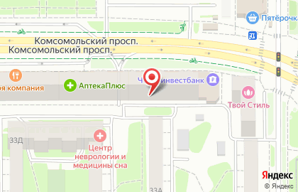 Медицинский центр Ваш доктор на Комсомольском проспекте на карте