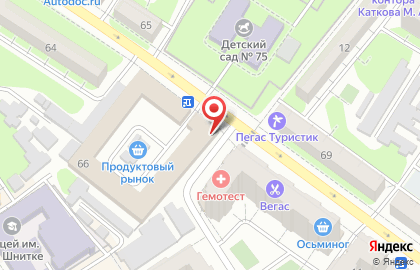 Магазин овощей и фруктов на Петровской улице на карте