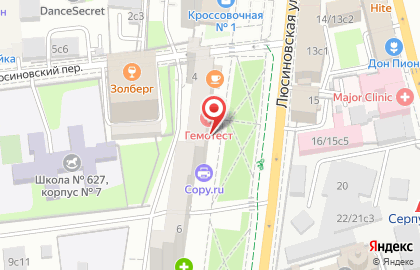 Магазин оптики ПенснЭ оптик на Люсиновской улице на карте