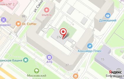 Подземная автостоянка в Октябрьском районе на карте