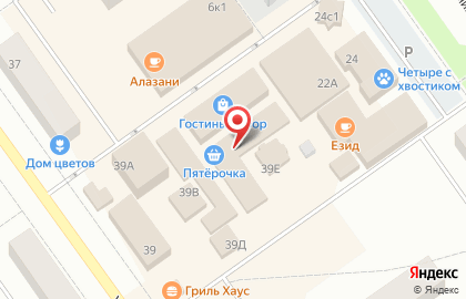 Супермаркет Пятерочка на улице Чайковского на карте
