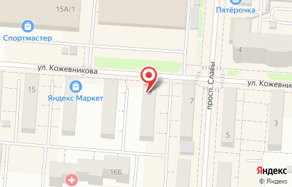 Магазин сантехники и электроинструмента и электроинструмента на улице Кожевникова на карте