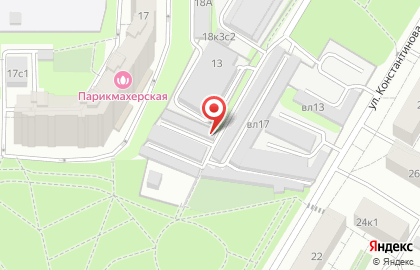 Автостоянка, МГСА, Северо-Восточный административный округ на улице Константинова на карте