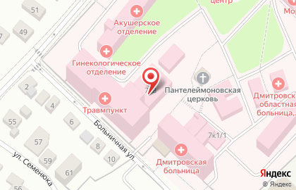 Аптека Мособлмедсервис на Больничной улице на карте