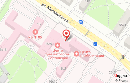 Банкомат ВТБ на улице Москворечье, 16 стр 9 на карте