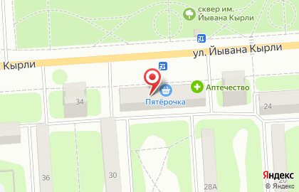 Магазин электрохозтоваров на улице Йывана Кырли на карте