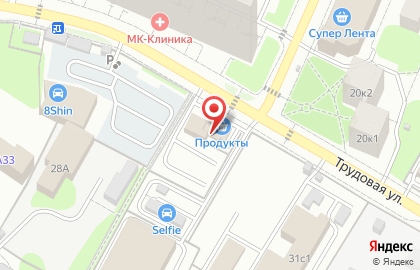 Шиномонтажная мастерская на Трудовой улице на карте