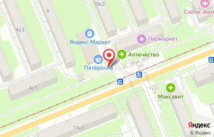 Киоск по продаже кондитерских изделий на улице Надежды Сусловой на карте