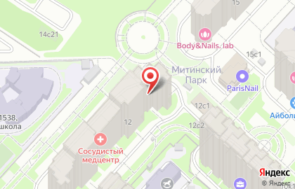 Клуб боевых искусств Kumite на Митинской улице на карте
