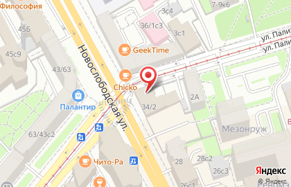 Пиццерия PizzaUno на Новослободской улице на карте
