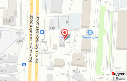 Свс на Комсомольском проспекте на карте