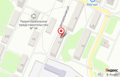 Среднерусский банк Сбербанка России на Центральной улице на карте