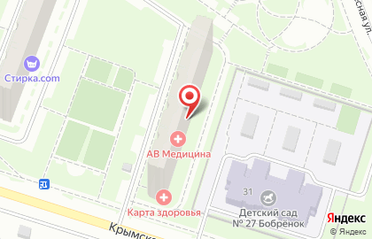 Карта здоровья на Крымской улице на карте