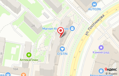 ОАО КБ Эллипс банк на улице Плотникова на карте