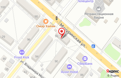 Оконный комбинат Биплан на Мичуринской улице на карте