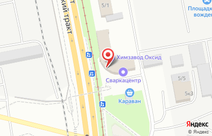 Вход и выход на Свердловском тракте на карте